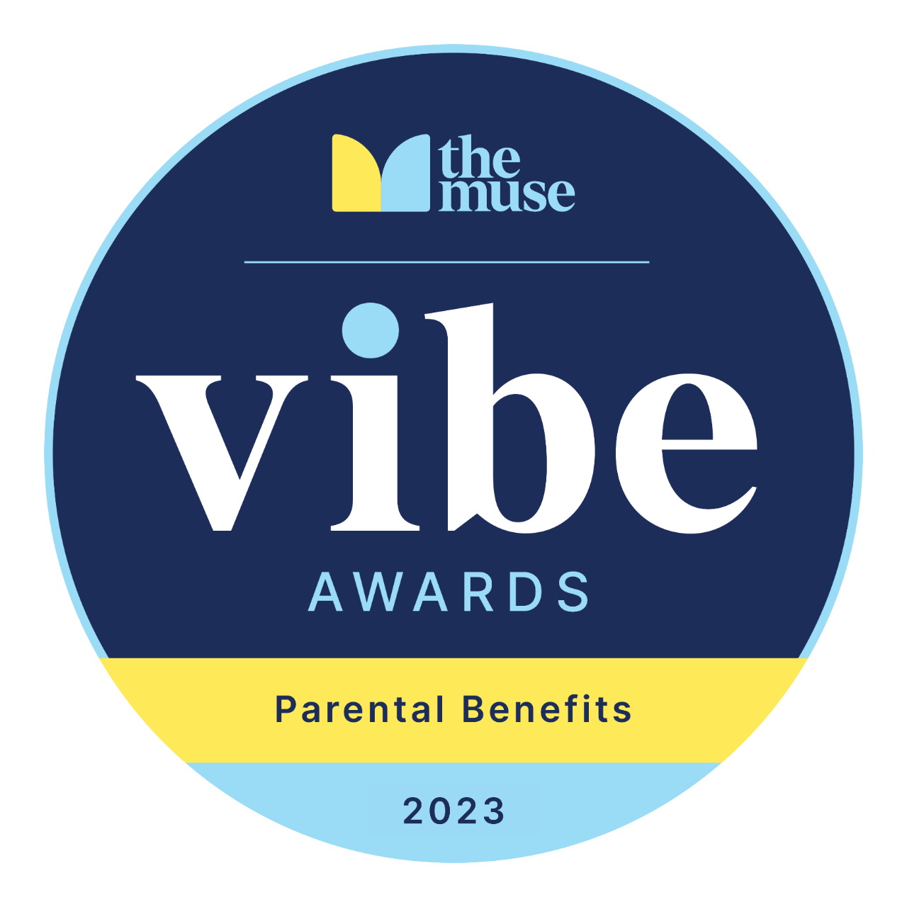 Vibe award badge Parental Benefits 2023