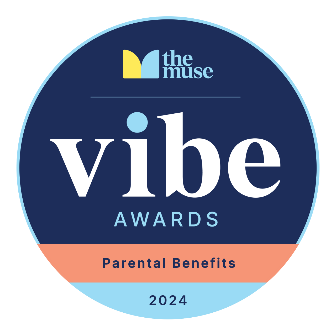 Vibe award badge Parental Benefits 2023
