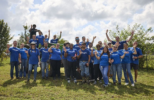 Biogen community, employees doing community service