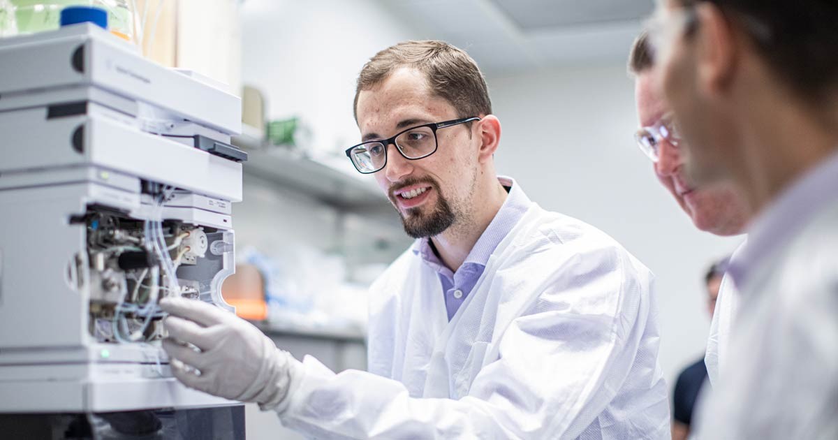 Scientist in imaging lab