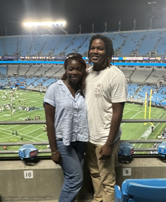 Lauren at football game