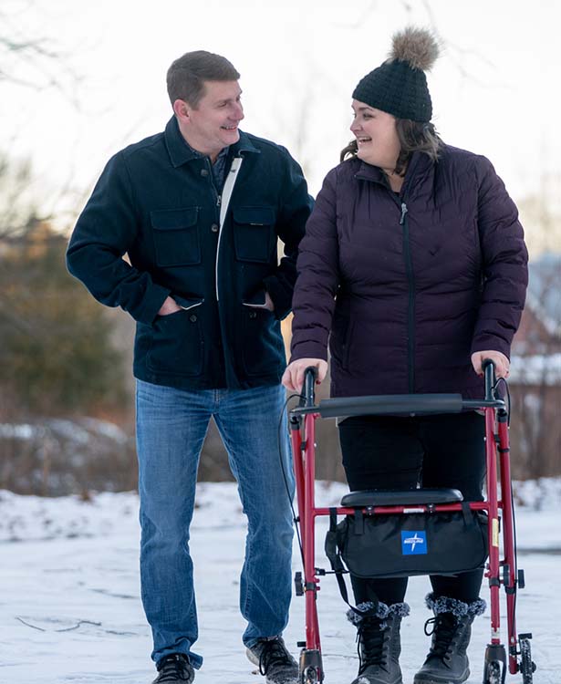 Kate's story photo of Kate and her husband walking